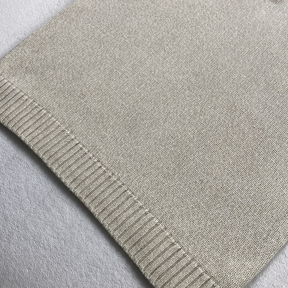 Chaps Knit Mock Neck Quarter Button Elbow Patch Long Sleeve Pullover Sweater - Picture 11 of 16